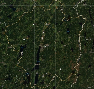 En kartbild över Ulricehamns kommun